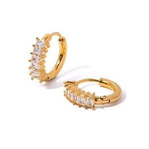 18K Gold Plated Cubic Zirconia Earrings